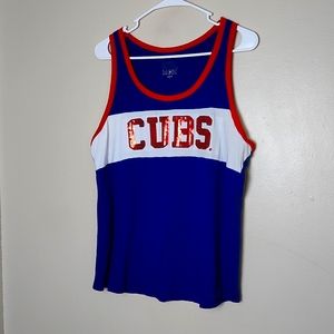 5th and Ocean 2018 Chicago Cubs Sequined Front & Logo back Tanktop
